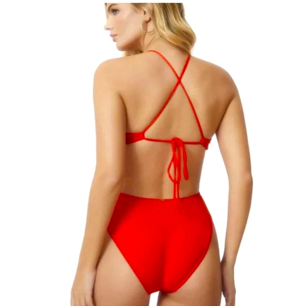 PQ SWIM Red Cutout One-Piece Swimsuit
